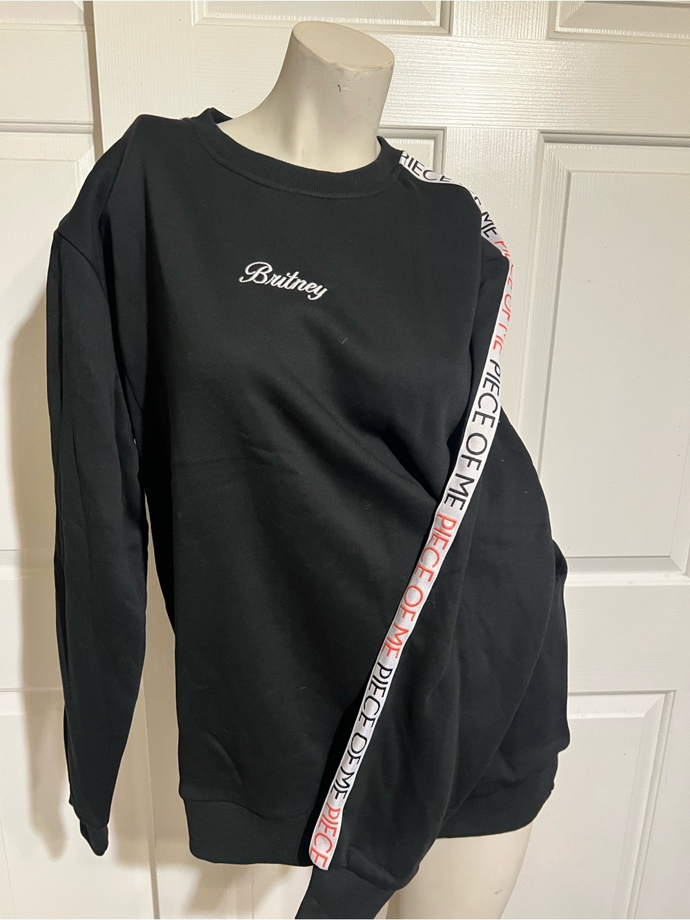 'Britney' Crewneck Sweatshirt with Branded Shoulder Tape LV Residency